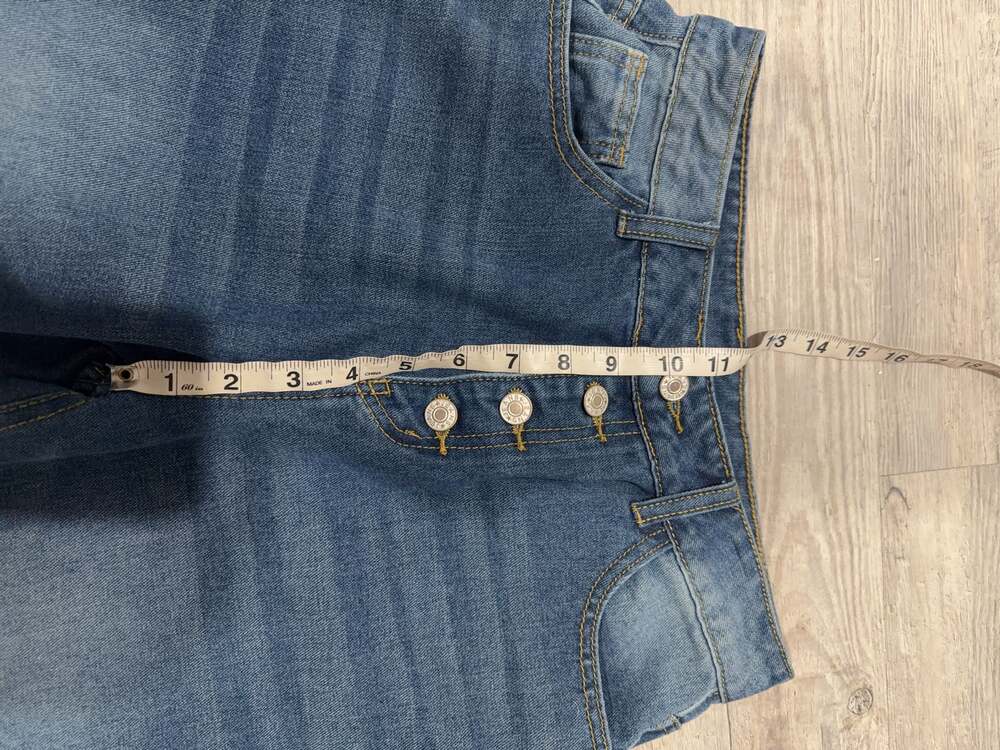High Rise Button Fly Straight Leg Jeans - Picture 3 of 5